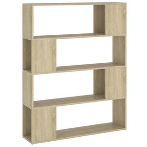 vidaXL B&uuml;cherregal Raumteiler Sonoma-Eiche 100x24x124 cm