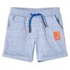 Kindershorts mit Kordelzug Blau Melange 128