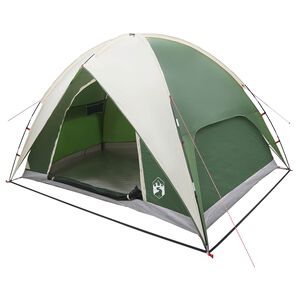 vidaXL Campingzelt mit Regenhaube wasserdicht 4 Personen Gr&uuml;n