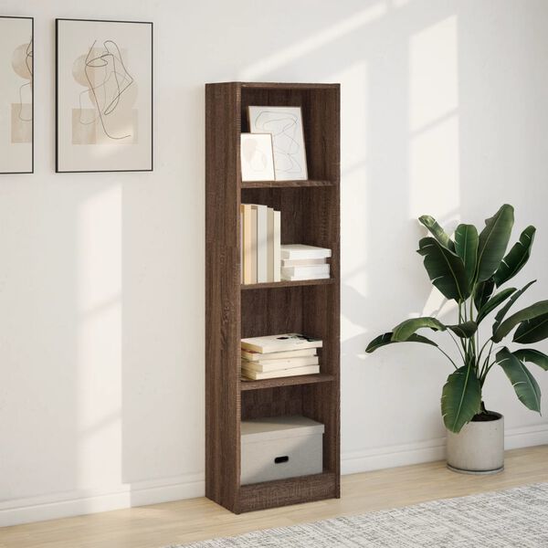 vidaXL Bücherregal Braun Eichen-Optik 40x24x143 cm Holzwerkstoff