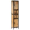 vidaXL Badschrank 40x27x180 cm Eisen und Massivholz Mango