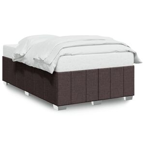 vidaXL Bettgestell ohne Matratze Dunkelbraun 120x190 cm Stoff