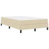 vidaXL Boxspringbett mit Matratze Creme 120 x 200 cm Stoff