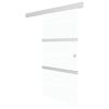 vidaXL Schiebet&uuml;r ESG-Glas und Aluminium 90x205 cm Silbern