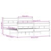 vidaXL Metallbett ohne Matratze Sonoma-Eiche 183x213 cm