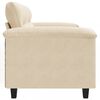vidaXL 2-Sitzer-Sofa Creme 120 cm Mikrofasergewebe