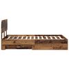 vidaXL Bettrahmen mit Kopfteil Altholz 120 x 190 cm Holzwerkstoff