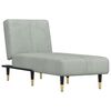 vidaXL Chaiselongue Hellgrau Samt