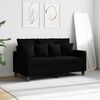 vidaXL 2-Sitzer-Sofa Schwarz 120 cm Stoff