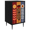 vidaXL Nachttisch ESSEN Schwarz Eichen-Optik 36 x 33 x 61 cm