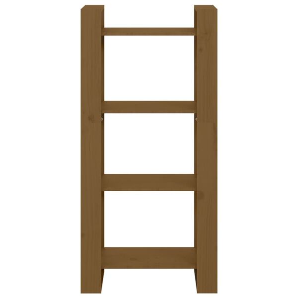 vidaXL B&uuml;cherregal/Raumteiler Honigbraun 60x35x125cm Massivholz Kiefer