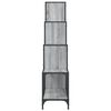 vidaXL Bücherregal Grau Sonoma 122x30x132 cm Holzwerkstoff und Metall