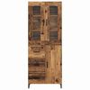 vidaXL Highboard Wandmontiert Altholz 69,5 x 34 x 180 cm Holzwerkstoff