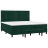 vidaXL Boxspringbett mit Matratze Dunkelgr&uuml;n 200x200 cm Samt