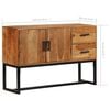 vidaXL Sideboard Braun 110x30x70 cm Massivholz Akazie