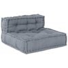 vidaXL Modulares Sofa 4 pcs Grau Stoff