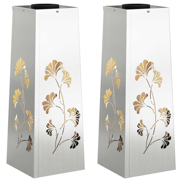 vidaXL Solar LED Weg Licht 2 pcs Galvanisiert Galvanisiert