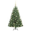 vidaXL K&uuml;nstlicher klappbarer Weihnachtsbaum mit 150 LEDs Gr&uuml;n 120 cm