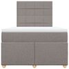 vidaXL Boxspringbett mit Matratze Taupe 120x200 cm Stoff