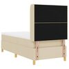 vidaXL Boxspringbett mit Matratze Creme 100 x 200 cm Stoff