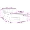 vidaXL Boxspringbett mit Matratze Rosa 140x220 cm Samt