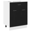 vidaXL H&auml;ngeschrank Schwarz Eichen-Optik 60 x 46 x 81,5 cm