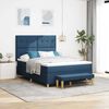 vidaXL Boxspringbett mit Matratze mit Kopfteil Blau 160 x 200 cm Stoff
