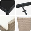 vidaXL Garten Essgruppe mit Kissen 5 pcs Beige Poly-Rattan