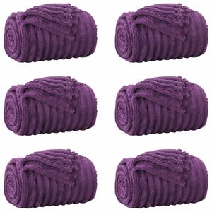 vidaXL Wohndecken 6 stk. Lila 95 x 220 cm 2.85 kg Fleece