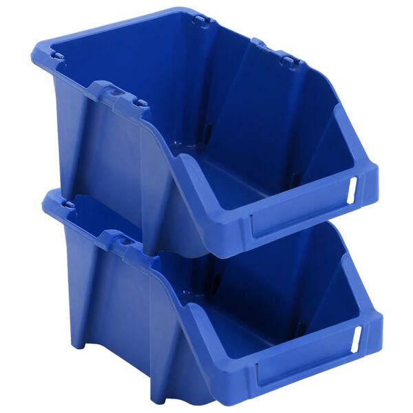 vidaXL Stapelbare Lagerboxen 250 Stk. 103 x 165 x 76 mm Blau
