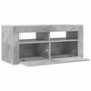 vidaXL TV-Schrank mit LED-Leuchten Betongrau 90x35x40 cm