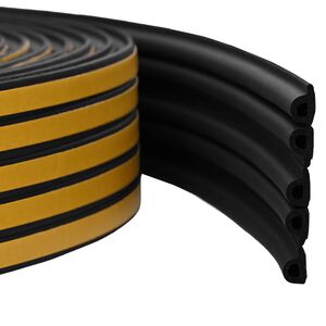 vidaXL Selbstklebende Fensterdichtung Schwarz 9 x 6 mm 12 m