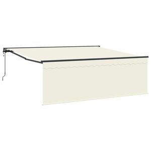 vidaXL Ausziehbare Markise Creme 400 x 300 cm Polyester und Aluminium