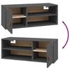vidaXL Wandschrank Grau 80x30x30 cm Massivholz Kiefer