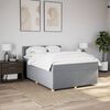 vidaXL Boxspringbett mit Matratze Hellgrau 160x200 cm Stoff