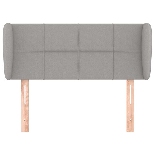 vidaXL Kopfteil mit Ohren Hellgrau 93x23x78/88 cm Stoff