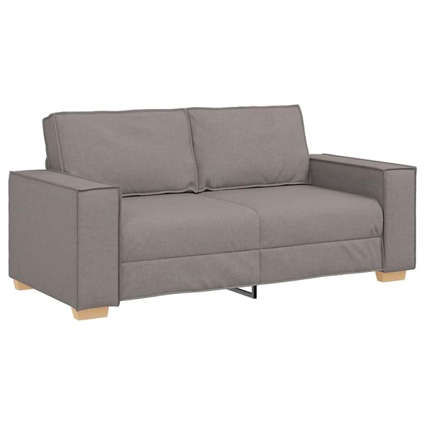 vidaXL 2-Sitzer Sofa Taupe 140 cm Stoff