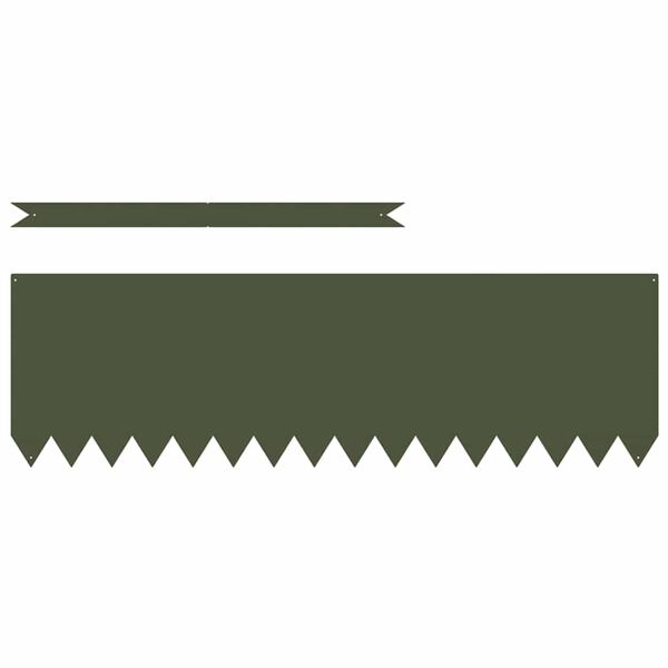 vidaXL Raseneinfassung 50 pcs Olive Grün 100 x 0,05 x 20 cm