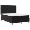 vidaXL Boxspringbett mit LED-Lichtleisten Schwarz 140 x 190 cm Samt