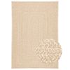 vidaXL Teppich ZIZUR Beige 120x170 cm Jute-Optik Indoor und Outdoor