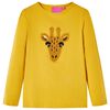 vidaXL Kinder-Langarmshirt Dunkles Ocker 104