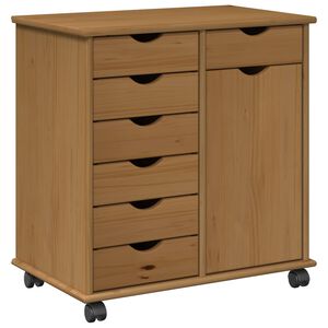 vidaXL Rollschrank Honigbraun 63,5 x 39 x 65,5 cm Massivholz Kiefer