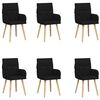 vidaXL Esszimmerst&uuml;hle 6 stk. Stoff Schwarz 60 x 56 x 93 cm