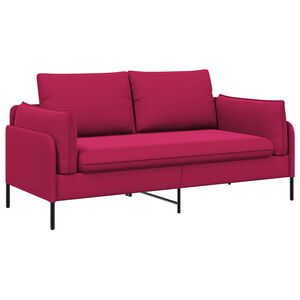 vidaXL 2-Sitzer Sofa 2-Sitzer Weinrot 188 x 81 x 89 cm Samt
