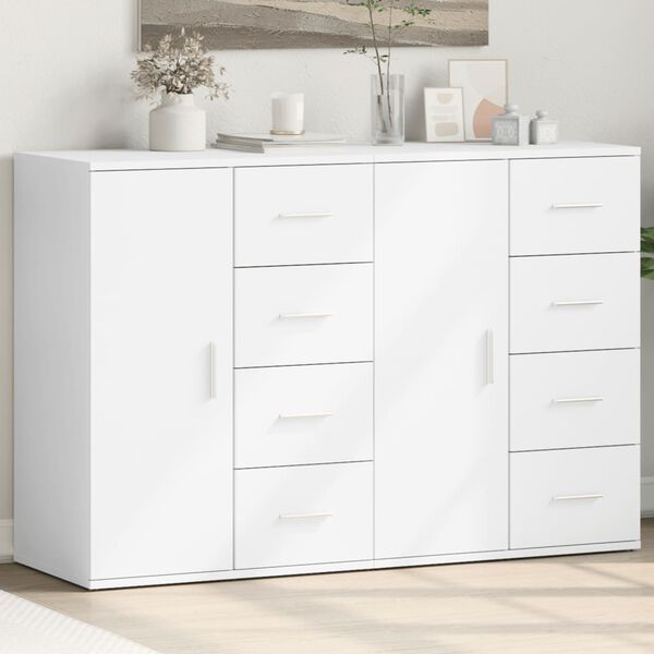 vidaXL Sideboards 2 Stk. Weiß 59x39x80 cm Holzwerkstoff