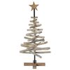 vidaXL Weihnachtsbaum mit St&auml;nder Braun 90 cm Massivholz Teak