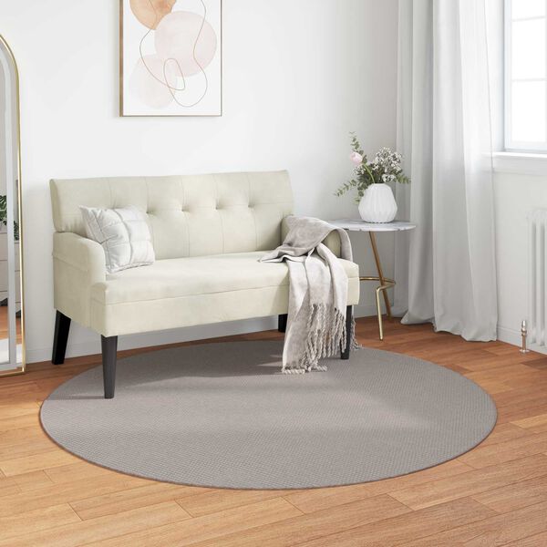 vidaXL Bereichsteppiche Rund Creme und Taupe &Oslash; 200 CM