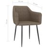 vidaXL Esszimmerst&uuml;hle 2 Stk. Taupe Stoff