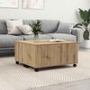 vidaXL Couchtisch Artisan-Eiche 75 x 75 x 38 cm Holzwerkstoff