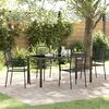 vidaXL Garten Essgruppe 5 pcs Schwarz Pulverbeschichteter Stahl